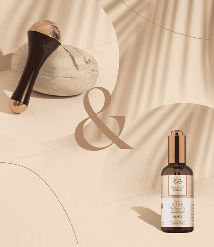 Ayurveda Duo: Kansa Wand + Body and Face Oil Rose