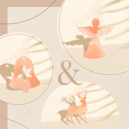 Weihnachtsornamente 3-er Set "Rudolf"