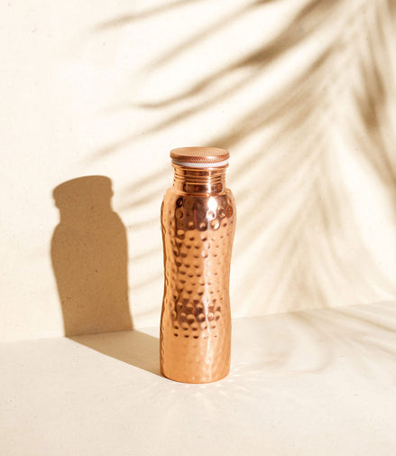 Hammered Curve Copper Bottle 600 ml