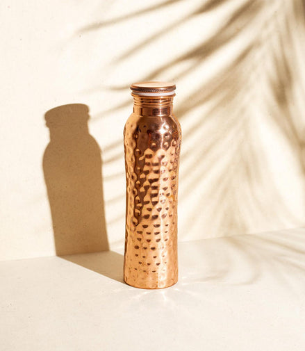 Hammered Curve Copper Bottle 900 ml