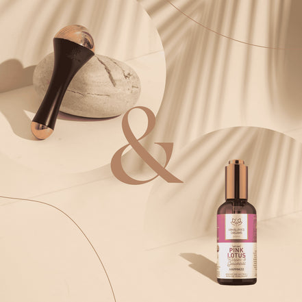 Ayurveda Duo: Kansa Wand + Body and Face Oil Pink Lotus