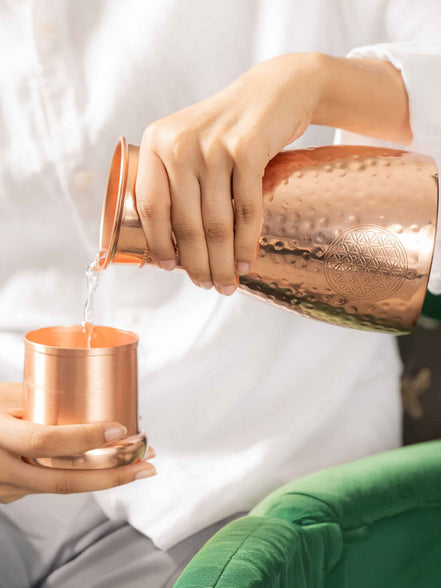 Flower of Life Copper Carafe 1000 ml