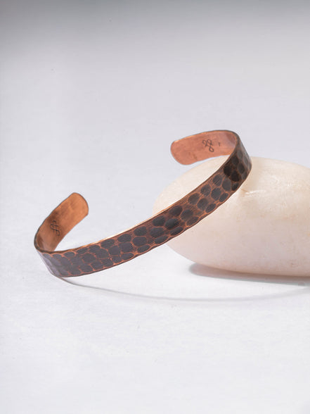 Antique Hammered Copper Bracelet