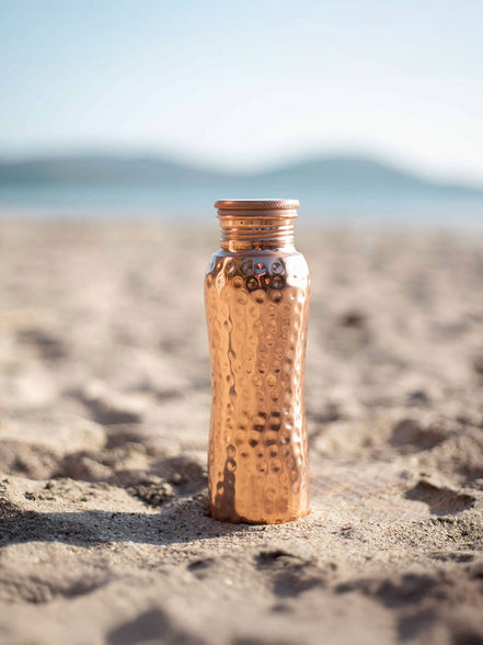 Hammered Curve Copper Bottle 600 ml