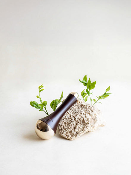 Ayurveda Duo: Kansa Wand + Body and Face Oil Pink Lotus