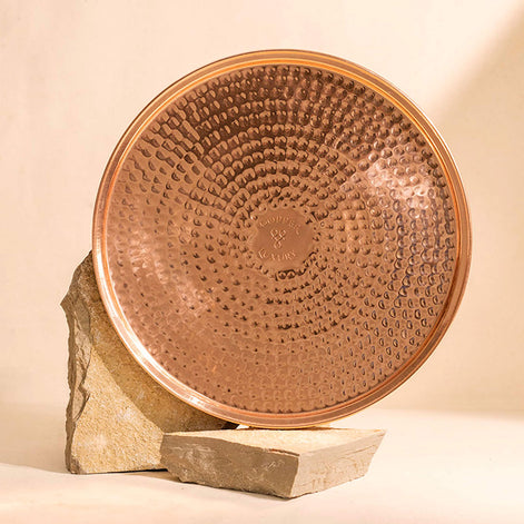 Copper Décor Plate Hammered