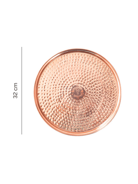 Copper Décor Plate Hammered