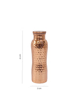 Hammered Curve Copper Bottle 600 ml