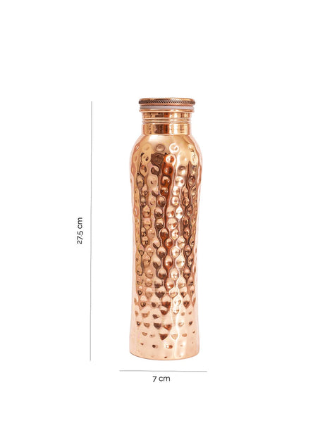 Hammered Curve Copper Bottle 900 ml