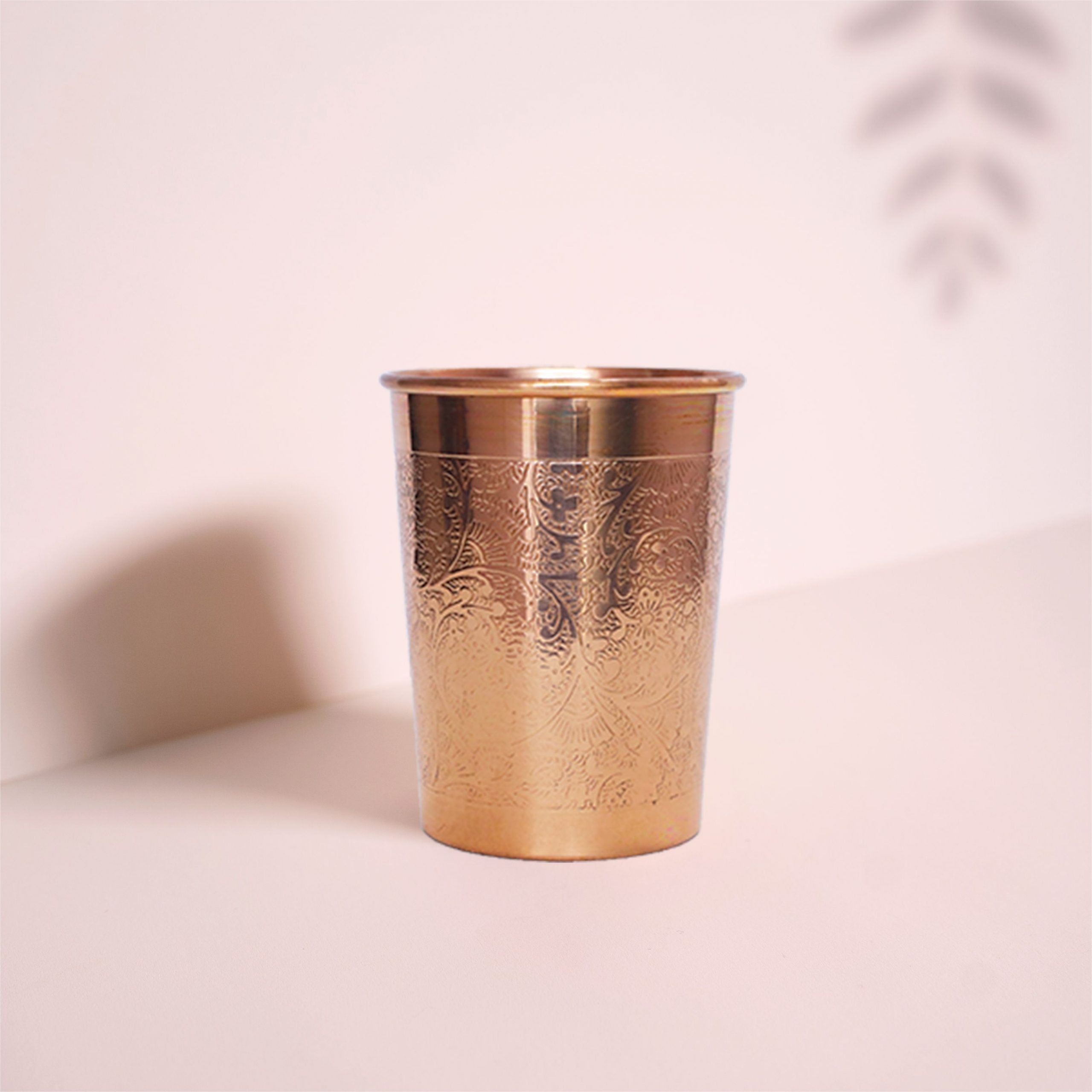 ENGRAVED COPPER WATER GLASS 300 ML