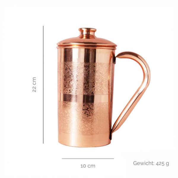 Copper jugs engraved