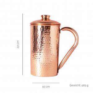 Copper jugs hammered